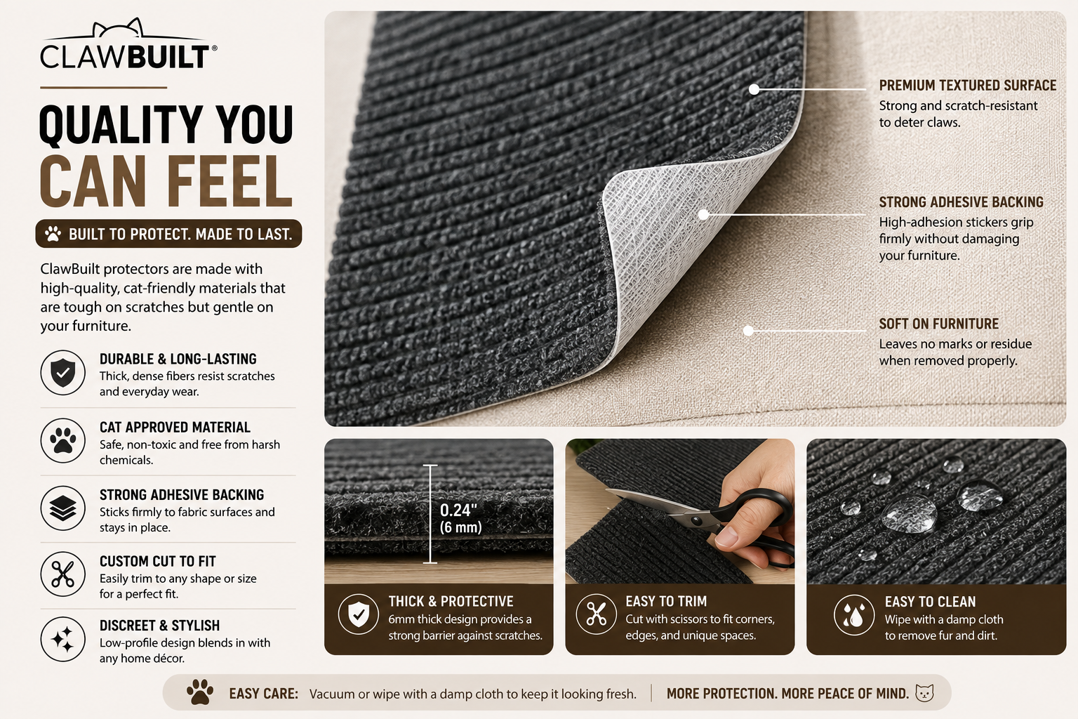 ClawBuilt™ Cat Scratch Sofa Protector
