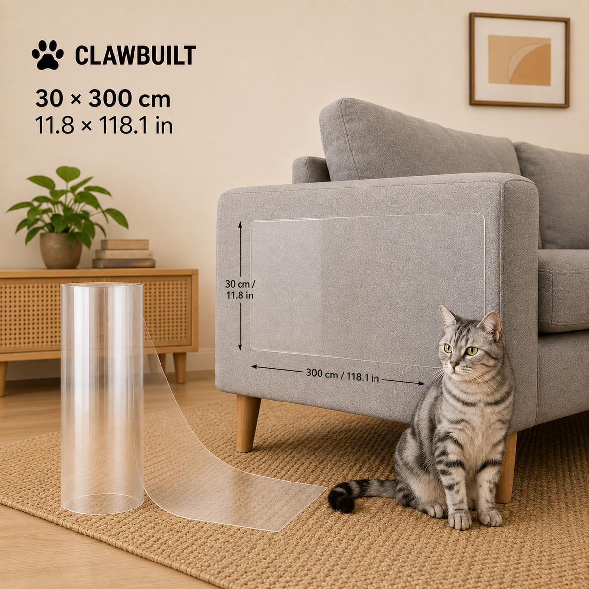 ClawBuilt ClearGuard™ Furniture Protector